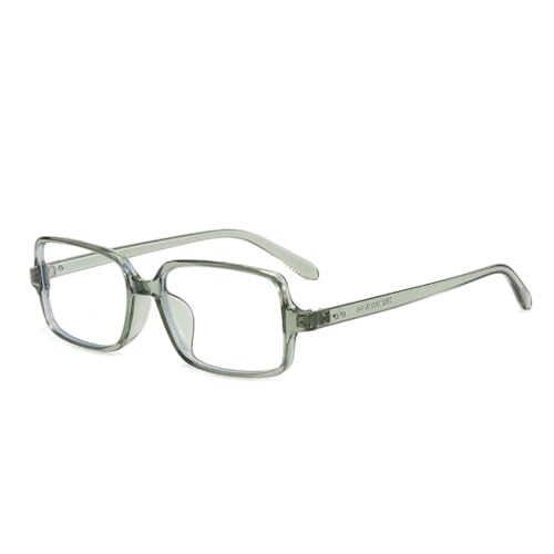 PPFVVTV Modische Nieten Herren Sonnenbrillen Shades UV400 Vintage Damen Klare Linse Rahmen (Grün Klar) von PPFVVTV