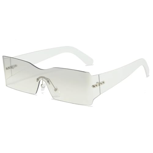 PPFVVTV Modische Outdoor-Sonnenbrille mit UV400-Schutz für Herren, beliebte einfache einteilige Sonnenbrille (Transparenz) von PPFVVTV