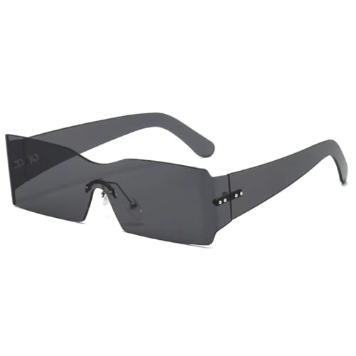 PPFVVTV Modische Outdoor-Sonnenbrille mit UV400-Schutz für Herren, beliebte einfache einteilige Sonnenbrille (schwarz) von PPFVVTV