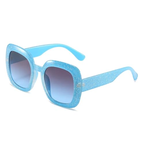 PPFVVTV Modische übergroße Sonnenbrille für Damen, Retro, Bonbonfarben, Farbverlauf, Brillen für Herren, UV400 (C7) von PPFVVTV
