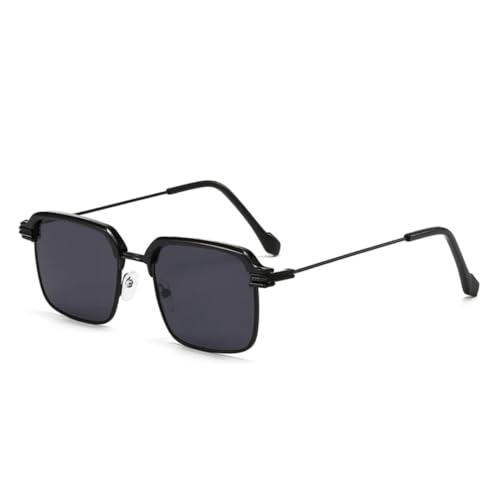 PPFVVTV Rechteckige Sonnenbrille, modischer Metallrahmen, Herren-Sonnenbrille für Damen und Herren, Farbverlauf, Reisen (3) von PPFVVTV
