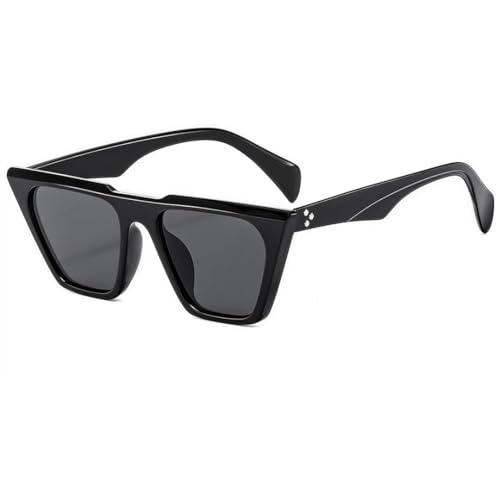PPFVVTV Retro Luxus Mode Farblich passende Cat Eye Damen Sonnenbrille Freizeit Trend Herren Sonnenbrille UV400 (schwarz) von PPFVVTV