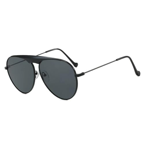 PPFVVTV Retro Metall Damen Sonnenbrille Mode Gradient Spiegel Herren Outdoor Punk Shades UV400 Grün (Schwarz Grau) von PPFVVTV