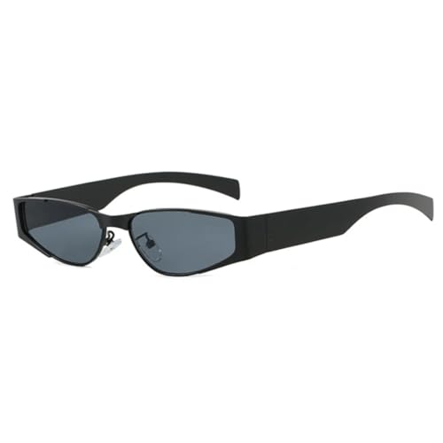 PPFVVTV Retro-Sonnenbrille in Bonbonfarben mit Katzenaugen-Motiv, für Damen, modische Nieten, Outdoor-Sport, Punk, Herren, Trending (Neues Schwarz Schwarz) von PPFVVTV