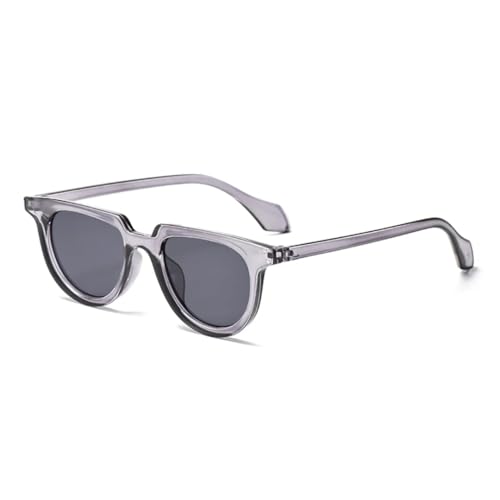 PPFVVTV Retro-Sonnenbrille mit kleinem Rahmen, schlichte, modische, vielseitige Sonnenbrille (grau) von PPFVVTV