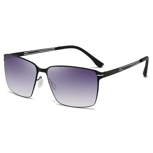 PPFVVTV Sonnenbrille Modische Metall Ultraleichte Herren Fahrer Fahren (Doppelgrau) von PPFVVTV