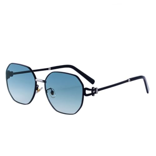 PPFVVTV Übergroße Sonnenbrille Damen Herren Luxus Vintage Trendy Outdoor UV400 (C6GrünGrau) von PPFVVTV