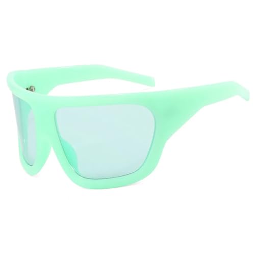 PPFVVTV Übergroße Sonnenbrille für Damen, luxuriöse Vintage-Sonnenbrille, klassische UV400-Sonnenbrille mit großem Rahmen, Damenbrille (grün) von PPFVVTV