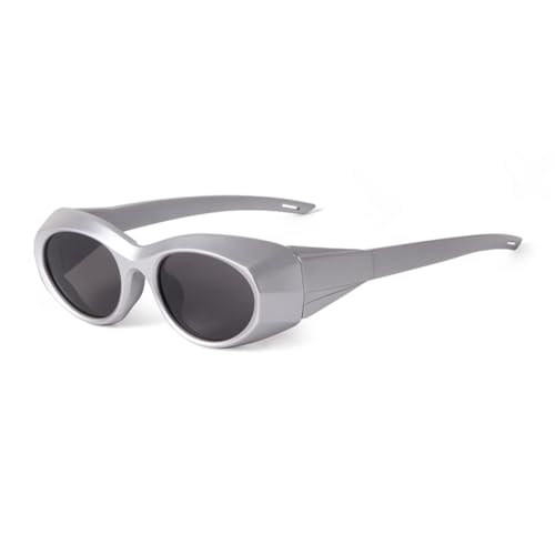 PPFVVTV Vintage Braun Oval Sonnenbrille Frauen Männer Trend Outdoor Sport Klar Shades Uv (2) von PPFVVTV