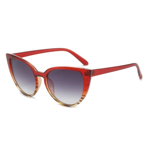 PPFVVTV Vintage Grüne Cat Eye Sonnenbrille Damenmode Herren Sonnenbrille Cateye Übergroßer Rahmen Schatten Brille UV400 (6) von PPFVVTV