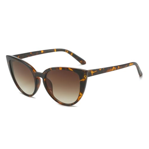 PPFVVTV Vintage Grüne Cat Eye Sonnenbrille Damenmode Herren Sonnenbrille Cateye Übergroßer Rahmen Schatten Brillen Uv400 (2) von PPFVVTV