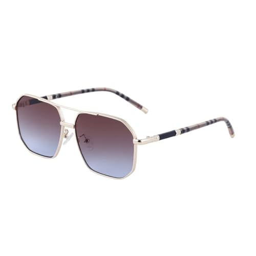PPFVVTV Vintage Herren Sonnenbrille Braun Luxus Retro Klassische Sonnenbrille für Mann UV400 (TTYJ388-5) von PPFVVTV