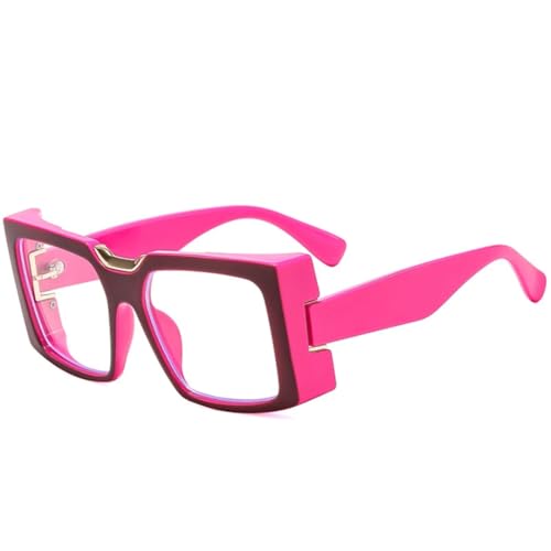 PPFVVTV Vintage Steampunk Sonnenbrille Luxus Trend Herren Sonnenbrille Outdoor Driving Shade Eyewear Unisex UV400 (Rose Clear) von PPFVVTV