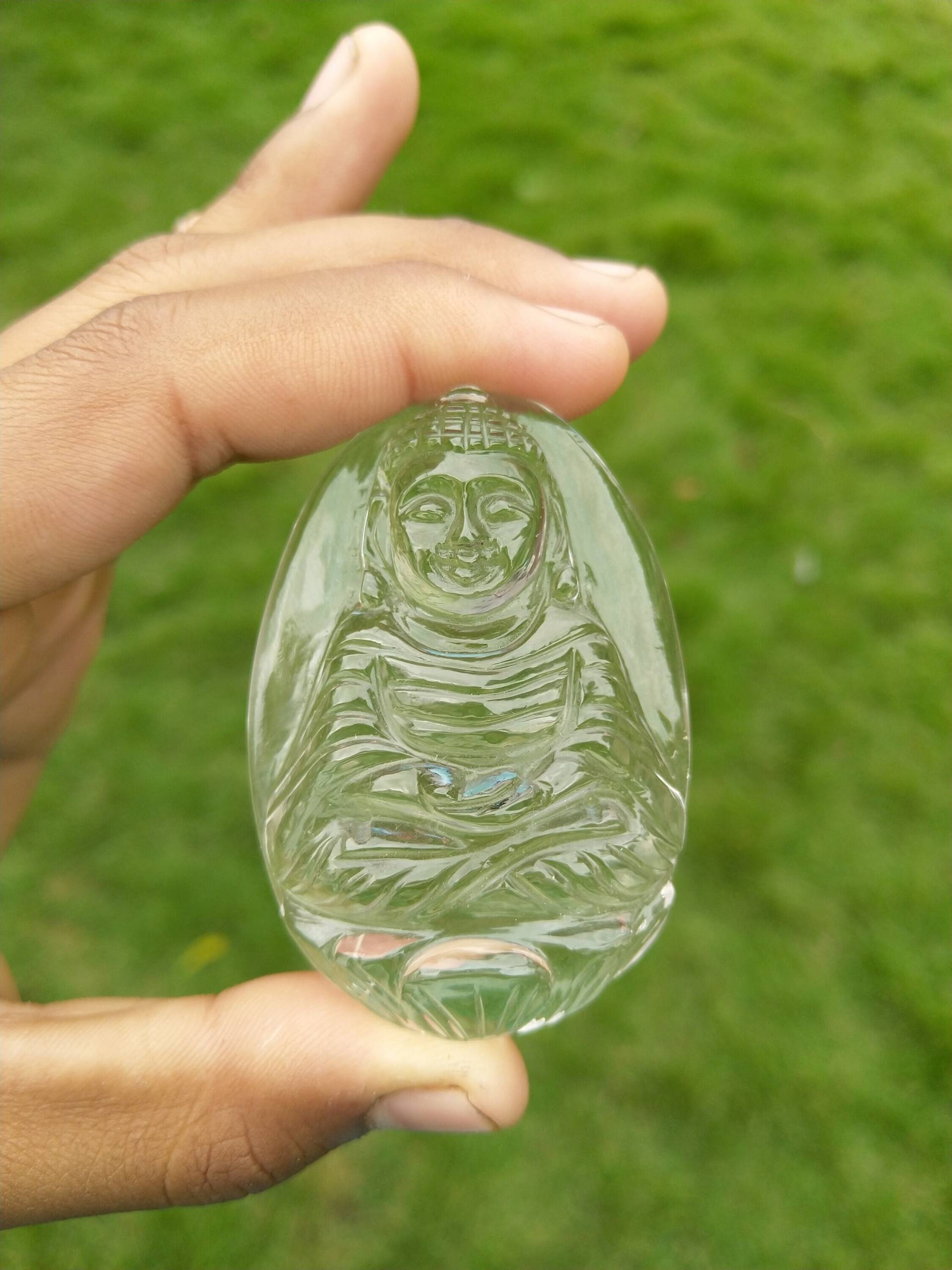 Kristall Buddha Anhänger | Kristallbuddha Geschenke Buddhakopf Edelstein Schnitzerei Buddha-Halskette Kristall Buddha Anhänger | Kristallbuddha Geschenke Buddhakopf Edelstein Schnitzerei Buddha-Halskette von PPGEMSANDHANDICEAFT