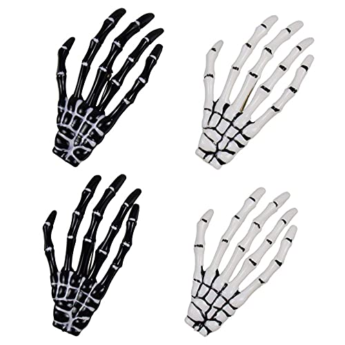 Gothic Skelett Hand Haarspange,SkelettKrallen Haarspangen,Gothic Haarschmuck Halloween haarspangen Hände Knochen halloween Haarspangen Skeleton Haar Zubehör für Mädchen Halloween Schädelhaarclip von PPGGOPP