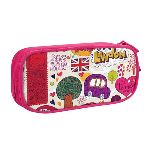 Federmäppchen für Schule, Zeitung in englischer Sprache, zur Aufbewahrung von Kosmetika, Kunstwerkzeugen, Studenten, Lehrer, vielseitig einsetzbar, rose, Einheitsgröße, Schulranzen-Set von PPHGUT