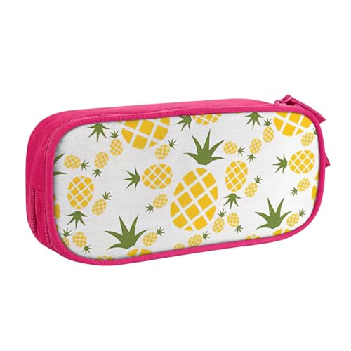 Federmäppchen mit Ananas-Motiv, zur Aufbewahrung von Kosmetika, Kunstwerkzeugen, Studenten, Lehrer, vielseitig einsetzbar, rose, Einheitsgröße, Schulranzen-Set von PPHGUT