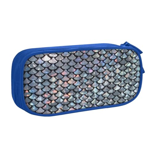 Federmäppchen mit Fischschuppen-Druck, zur Aufbewahrung von Kosmetika, Kunstwerkzeugen, Studenten, Lehrern, vielseitig einsetzbar, blau, Einheitsgröße, Schulranzen-Set Federmäppchen mit Fischschuppen-Druck, zur Aufbewahrung von Kosmetika, Kunstwerkzeugen, Studenten, Lehrern, vielseitig einsetzbar, blau, Einheitsgröße, Schulranzen-Set von PPHGUT