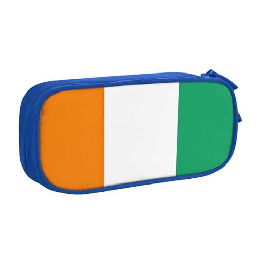 Federmäppchen mit Flagge der Elfenbeinküste, bedruckt, zur Aufbewahrung von Kosmetika, Kunstwerkzeugen, Studenten, Lehrer, vielseitig einsetzbar, blau, Einheitsgröße, Schulranzen-Set von PPHGUT