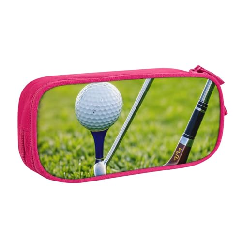 Federmäppchen mit Golfplatz-Aufdruck, Aufbewahrung, Kosmetik, Kunstwerkzeug, Zubehör, Studenten, Lehrer, vielseitig einsetzbar, rose, Einheitsgröße, Schulranzen-Set von PPHGUT