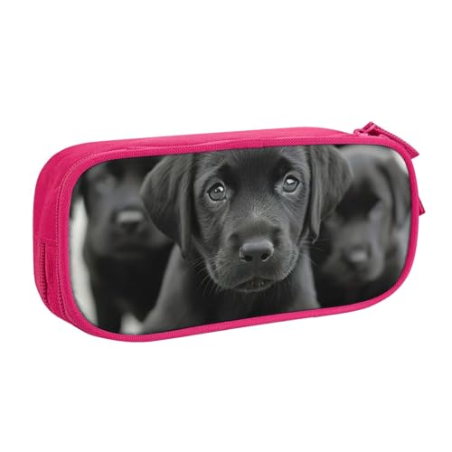 Federmäppchen mit Hundemotiv, zur Aufbewahrung von Kosmetika, Kunstwerkzeugen, Studenten, Lehrer, vielseitig einsetzbar, rose, Einheitsgröße, Schulranzen-Set von PPHGUT