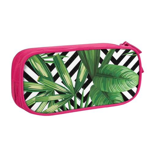 Federmäppchen mit tropischen Blättern, zur Aufbewahrung von Kosmetika, Kunstwerkzeugen, Studenten, Lehrer, vielseitig einsetzbar, rose, Einheitsgröße, Schulranzen-Set von PPHGUT