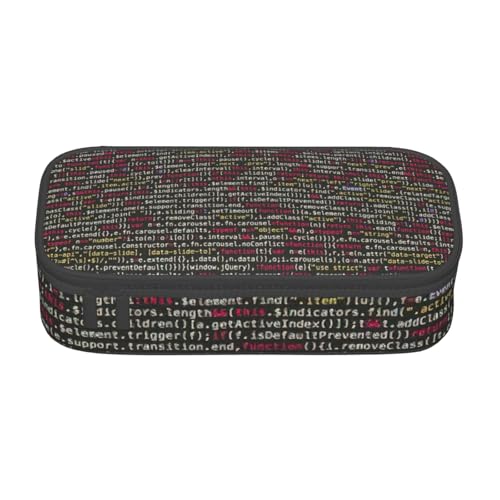 Großes Federmäppchen mit Programmiercode-Druck, Teenager, Schreibwaren-Organizer, Schule, Uni, Geschäftsreisen von PPHGUT