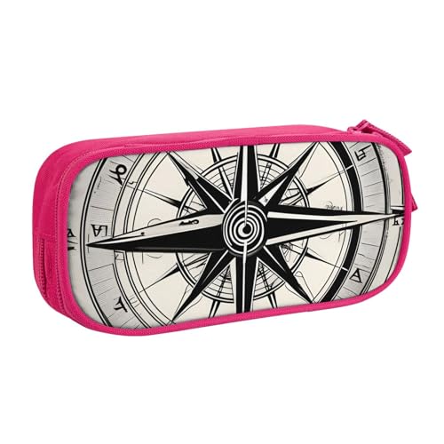 Law of the Compass Navigation 1 Druck-Federmäppchen Aufbewahrung Kosmetik Kunst Werkzeuge Zubehör Studenten Lehrer Vielseitig einsetzbar, rose, Einheitsgröße, Schulranzen-Set von PPHGUT