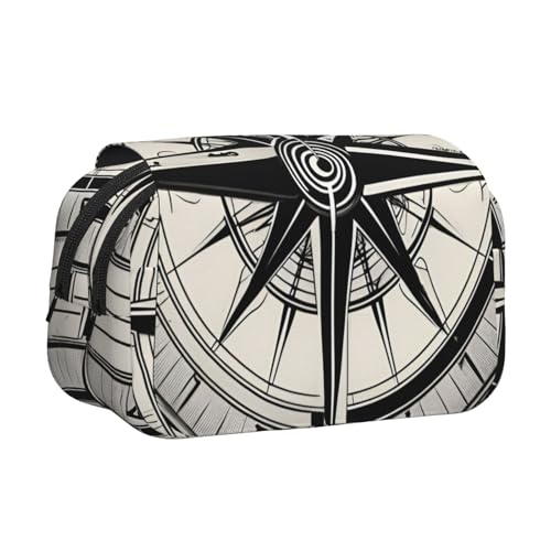 Law of the Compass Navigation 1 Druck Tragbare Bleistifttasche Kosmetik Kulturbeutel Mehrzwecktasche Niedlich Große Kapazität Täglicher Gebrauch von PPHGUT
