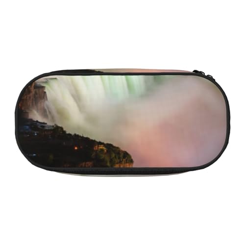 Niagarafällen-Aufdruck, praktisches Federmäppchen, hohe Kapazität, tragbare Make-up-Tasche, Studenten, Teenager, Erwachsene, Schwarz , Einheitsgröße, Taschen-Organizer von PPHGUT