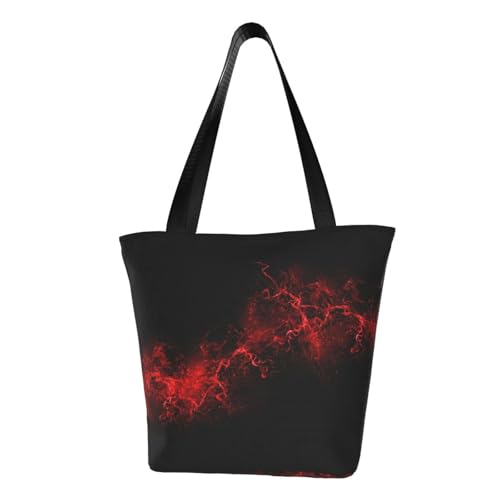 PPHGUT Explosion Burst rot schwarz bedruckt funktionelle Umhängetasche bequeme Umhängetasche Trendy Laufen Reisen Ausflüge von PPHGUT