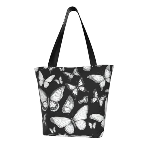 PPHGUT Handgezeichneter Schmetterling mit 1 Druck, funktionelle Umhängetasche, bequeme Umhängetasche, trendig, Laufen, Reisen, Ausflüge von PPHGUT