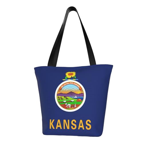 PPHGUT Kansas State Flag Print Funktionelle Umhängetasche Bequeme Crossbody Taschen Trendy Laufen Reisen Ausflüge von PPHGUT