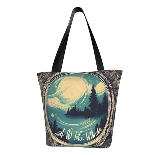 PPHGUT Not All Who Wander Are Lost 1 Print Funktionelle Umhängetasche Bequeme Crossbody Taschen Trendy Laufen Reisen Ausflüge von PPHGUT