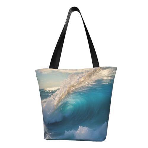 PPHGUT Ocean Sea Wave Print Funktionelle Umhängetasche Bequeme Crossbody Taschen Trendy Laufen Reisen Ausflüge von PPHGUT