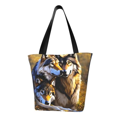 PPHGUT Wolfs Print Funktionelle Umhängetasche Bequeme Crossbody Taschen Trendy Laufen Reisen Ausflüge von PPHGUT