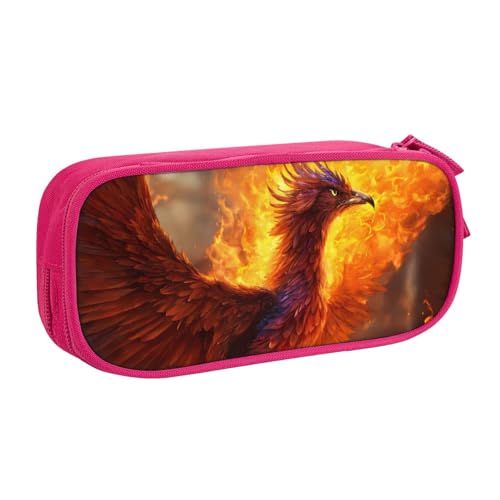 Phoenix Federmäppchen, bedruckt, zur Aufbewahrung von Kosmetika, Kunstwerkzeugen, Studenten, Lehrer, vielseitig einsetzbar, rose, Einheitsgröße, Schulranzen-Set von PPHGUT