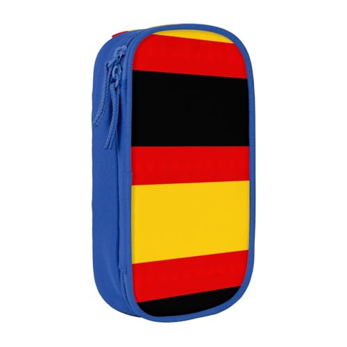 Praktisches Federmäppchen mit deutscher Flagge, mehrere Fächer, Büro, Reisen, Schule, Kunst, Alltagsbedarf, blau, Einheitsgröße, Packtasche von PPHGUT