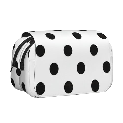 Tragbares Federmäppchen mit Punktemuster, Kosmetiktasche, Mehrzwecktasche, niedlich, großes Fassungsvermögen, für den täglichen Gebrauch von PPHGUT
