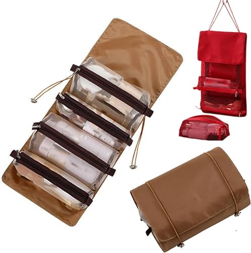 Tragbare 4-in-1-Make-up-Reisetasche, Reise-Make-up-Tasche mit großem Fassungsvermögen, stilvoller Make-up-Taschen-Organizer, wasserdichter und atmungsaktiver Make-up-Organizer, für Frauen und Mädchen von PPLWJLEF