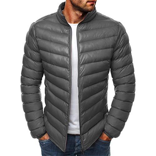 Herren Mäntel Reißverschluss Langarm Lässige Daunen Warme Jacken Packable Light Lightweight Coat Outwear für Herren Herbst Winter Herren Warm Stand Kragen Daunen Gepolsterte Puffer Jacke Coat Outwear von PPPPA