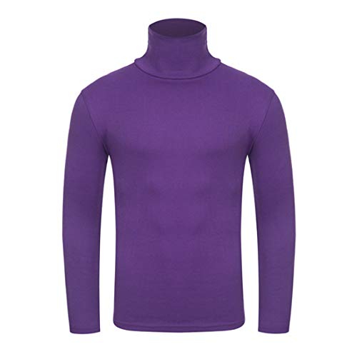 PPPPA Herren Rollkragenpullover Lässig gerippt Slim Fit Strickpullover High Roll Neck Basic Rollkragenpullover Herren Pullover Kabel Strickpullover Langarm Basic Pullover Slim Fit Strickwaren von PPPPA