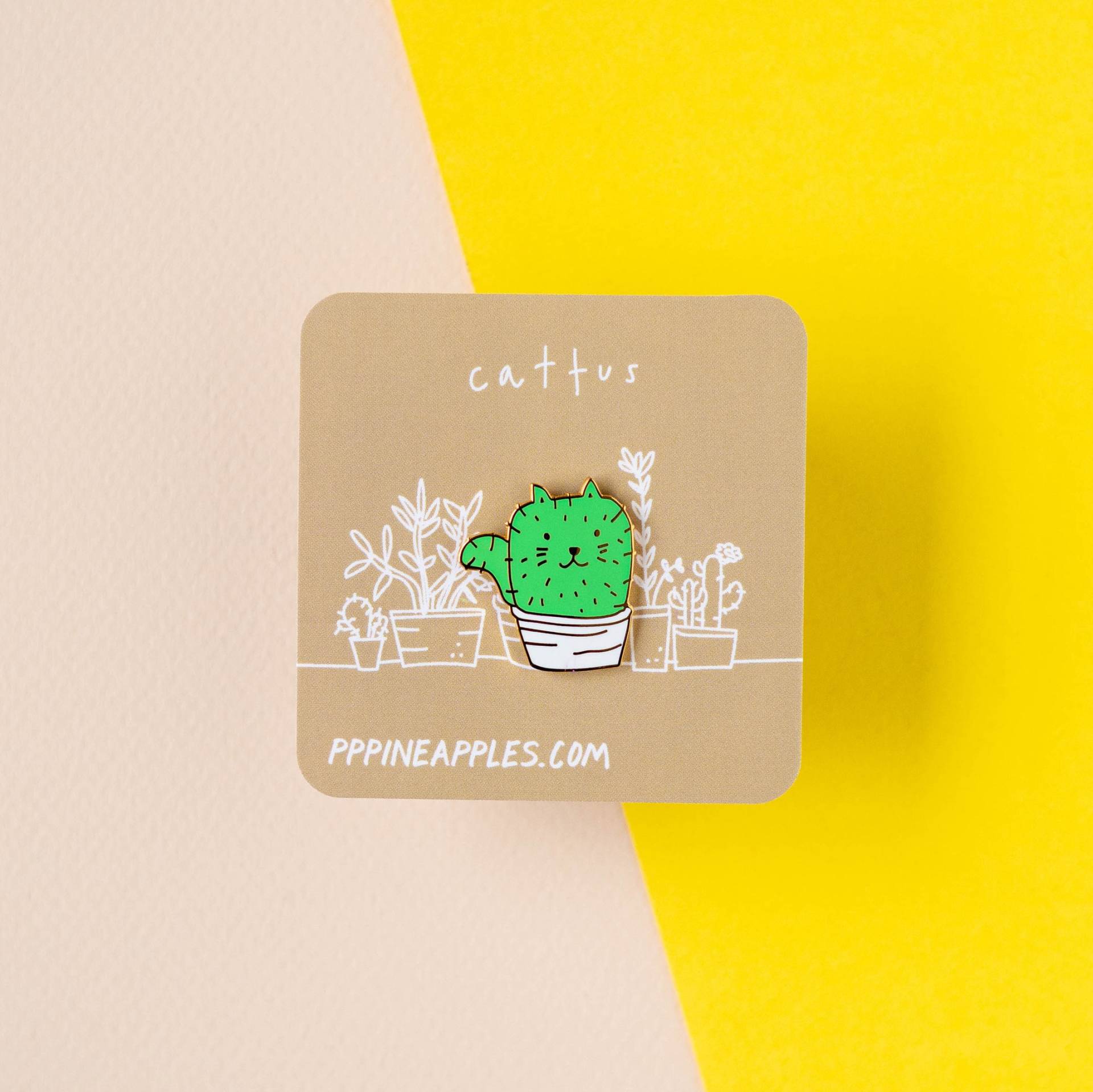 Cattus | Pin Cactus Cat Enamel Brosche Cattus | Pin Cactus Cat Enamel Brosche von PPPineapples