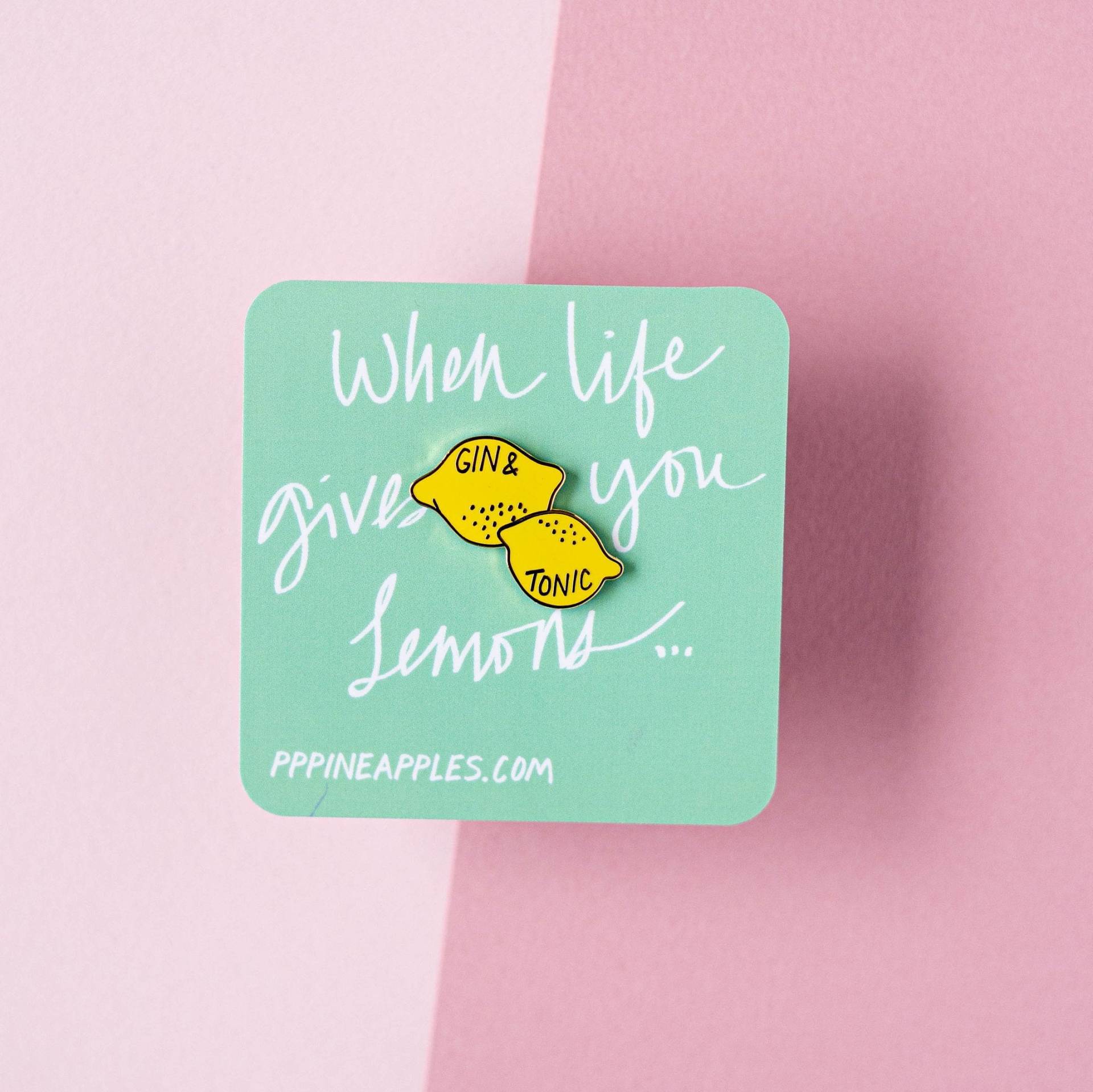 Wenn Das Leben Gibt Sie Lemons | Gin Und Tonic Pin G & T Emaille Lemon Brosche Wenn Das Leben Gibt Sie Lemons | Gin Und Tonic Pin G & T Emaille Lemon Brosche von PPPineapples