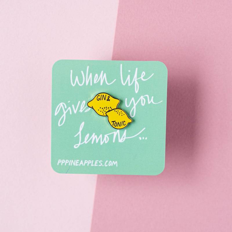 Wenn Das Leben Gibt Sie Lemons | Gin Und Tonic Pin G & T Emaille Lemon Brosche Wenn Das Leben Gibt Sie Lemons | Gin Und Tonic Pin G & T Emaille Lemon Brosche von PPPineapples