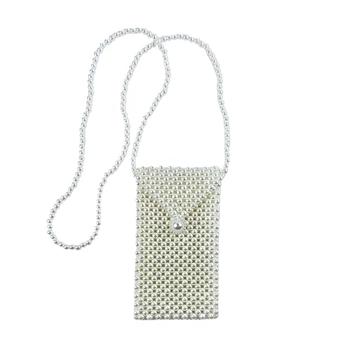 Kleine Perlentasche for Damen, elegante Umhängetasche, vielseitige Perlen-Abendtasche for Partys von PPQIRU