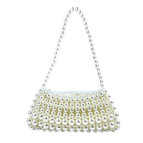 PPQIRU Elegante Perlentasche for Damen, kleine Telefon-Umhängetasche, hohle for die Hochzeit von PPQIRU