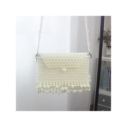 PPQIRU Handgemachte Perlentasche for Damen, elegante Dinnerparty-Umhängetasche, Vintage-Handytasche von PPQIRU