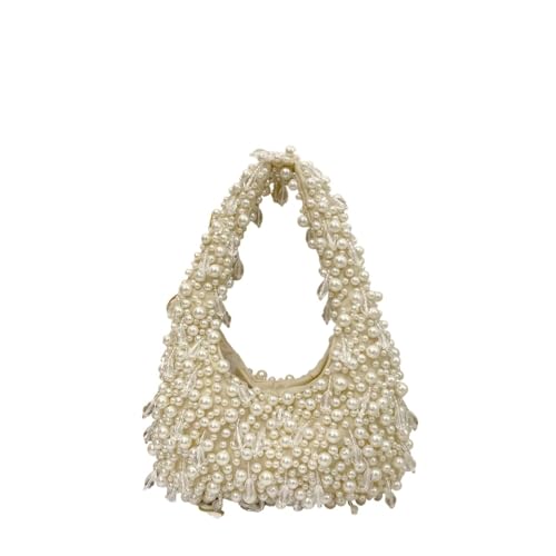 PPQIRU Vielseitige Perlentasche for Damen, lässige Perlen-Clutch, elegante Unterarmtasche mit einer Schulter von PPQIRU