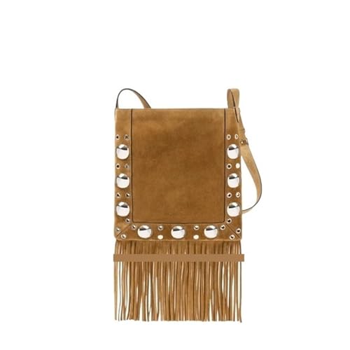 PPQIRU Vintage Umhängetaschen for Frauen Designer Handtaschen Geldbörsen in Quaste Nieten Schulter Crossbody von PPQIRU